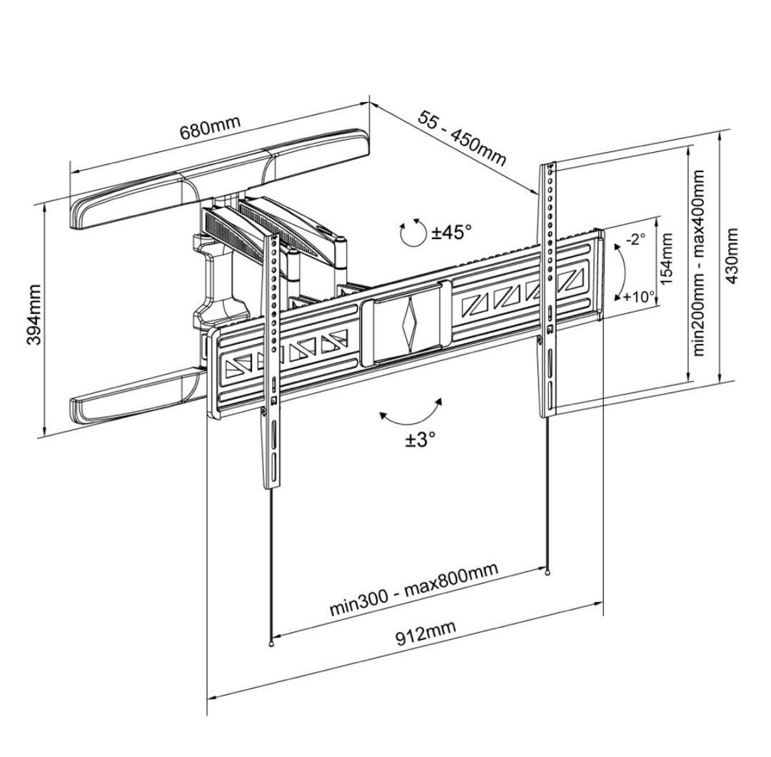 【新品】《大特価》テレビ金具 55-90インチ ベーシックタイプ