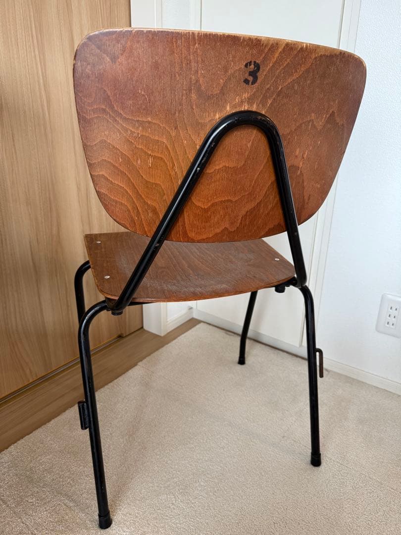 【ヴィンテージ】椅子2脚　ダイニングチェアスクールチェア