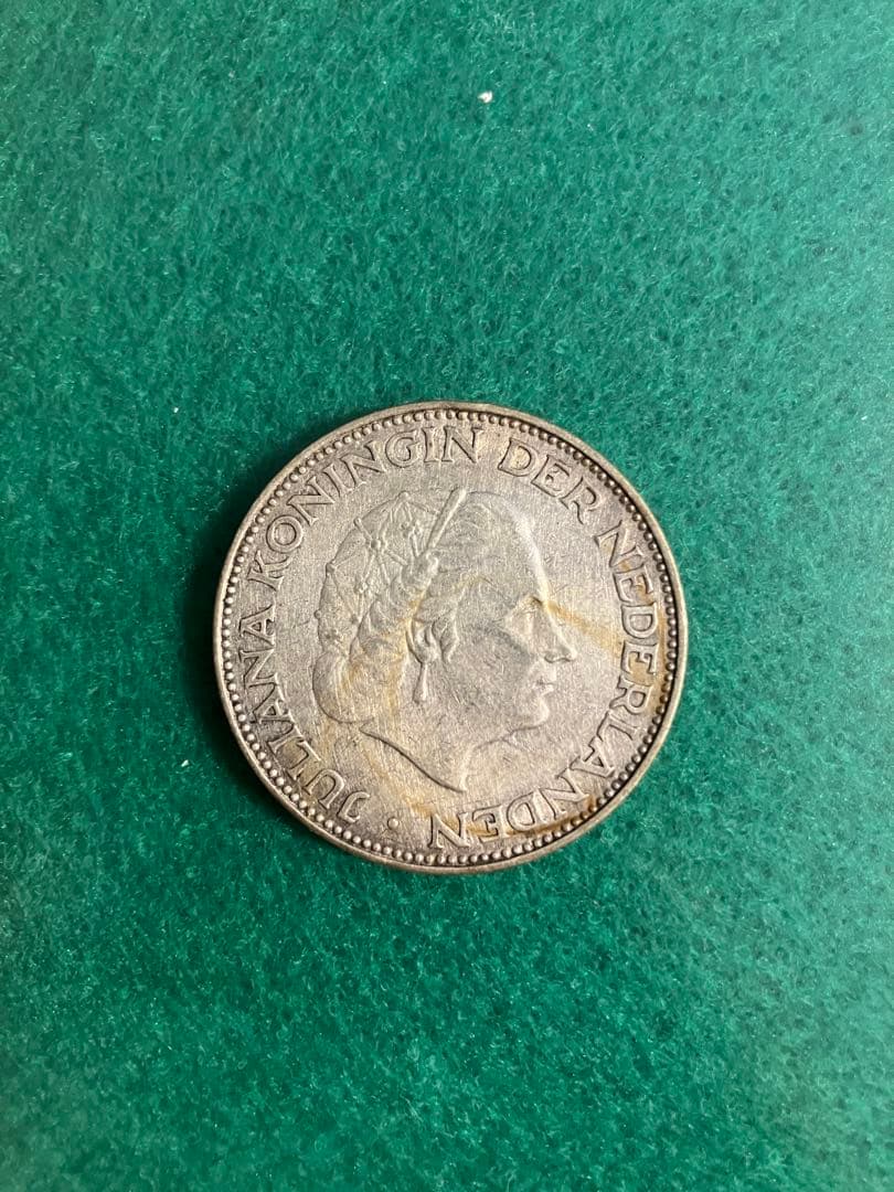 オランダ 2.5ギルダー 銀貨　1960年