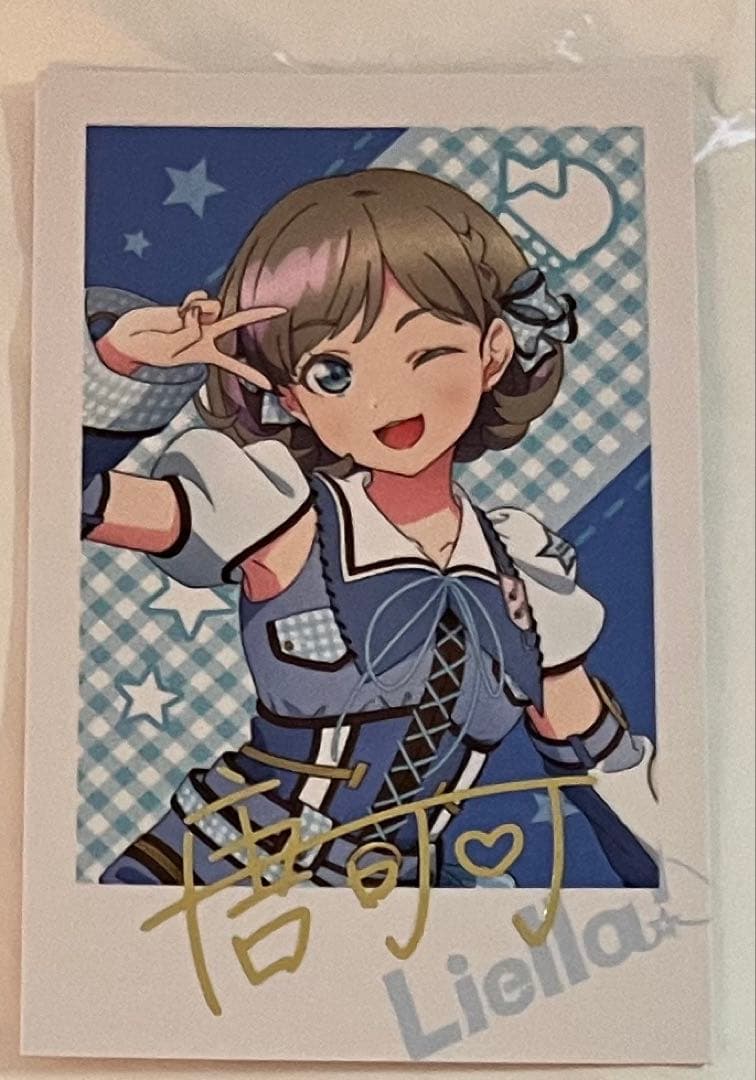 【美品】サイン　唐可可　ポラロイド風カード　箔押し