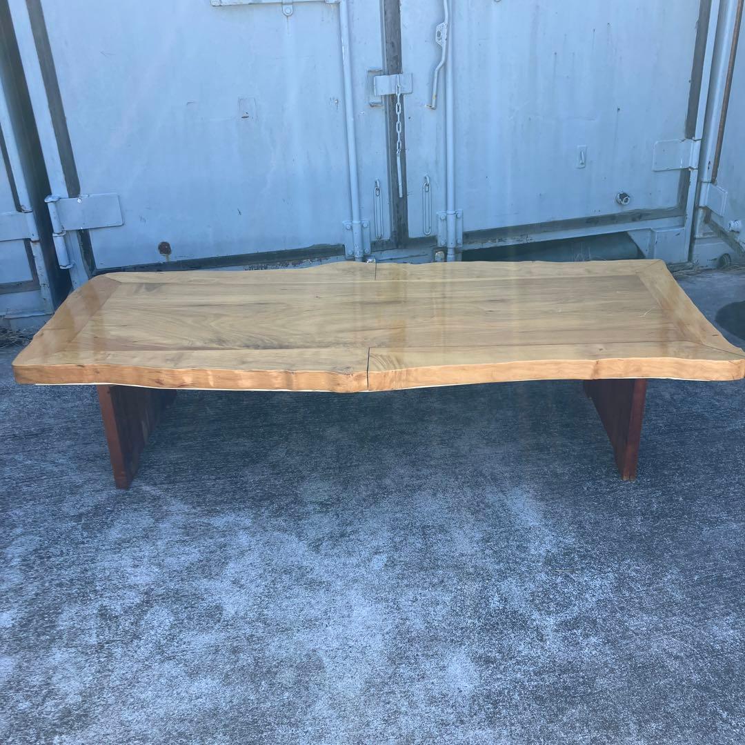 昭和レトロ 一点物 銘木一枚板風 長テーブル 座卓 古家具 ビンテージ 古民家