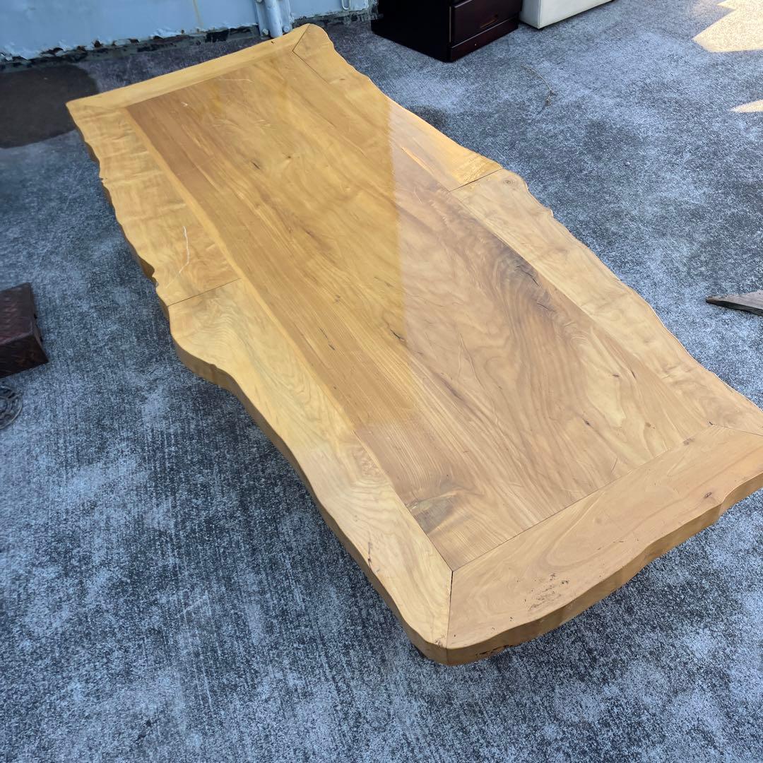 昭和レトロ 一点物 銘木一枚板風 長テーブル 座卓 古家具 ビンテージ 古民家