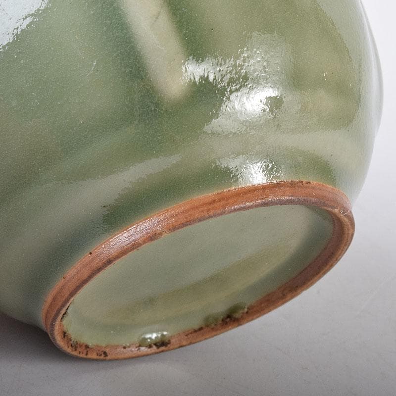 中国　龍泉窯　青磁　茶入　時代箱付　V　7316