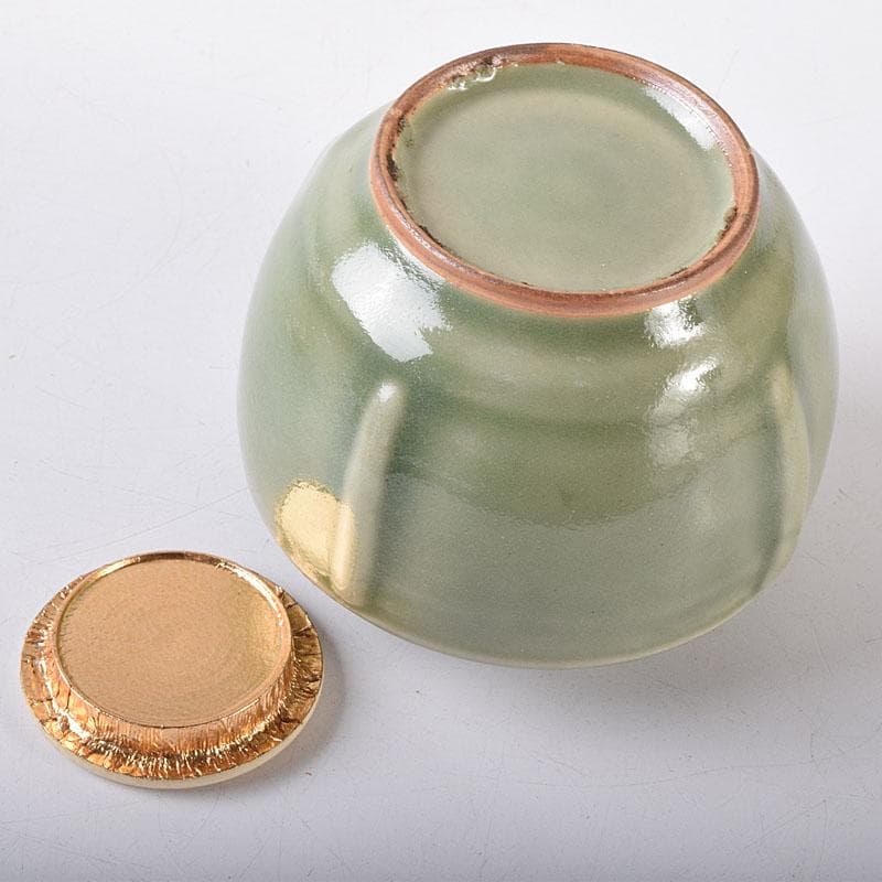 中国　龍泉窯　青磁　茶入　時代箱付　V　7316