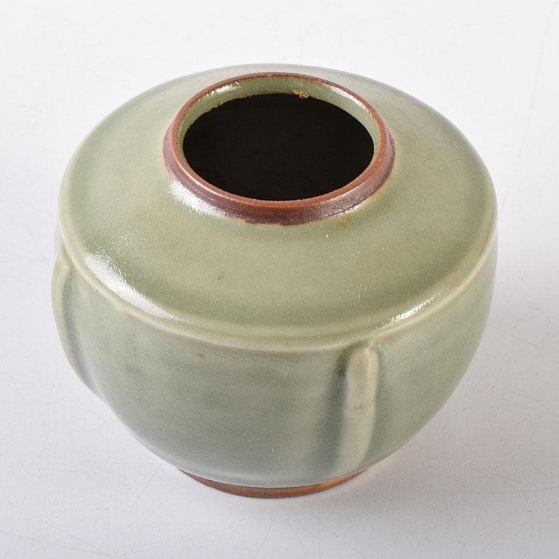 中国　龍泉窯　青磁　茶入　時代箱付　V　7316