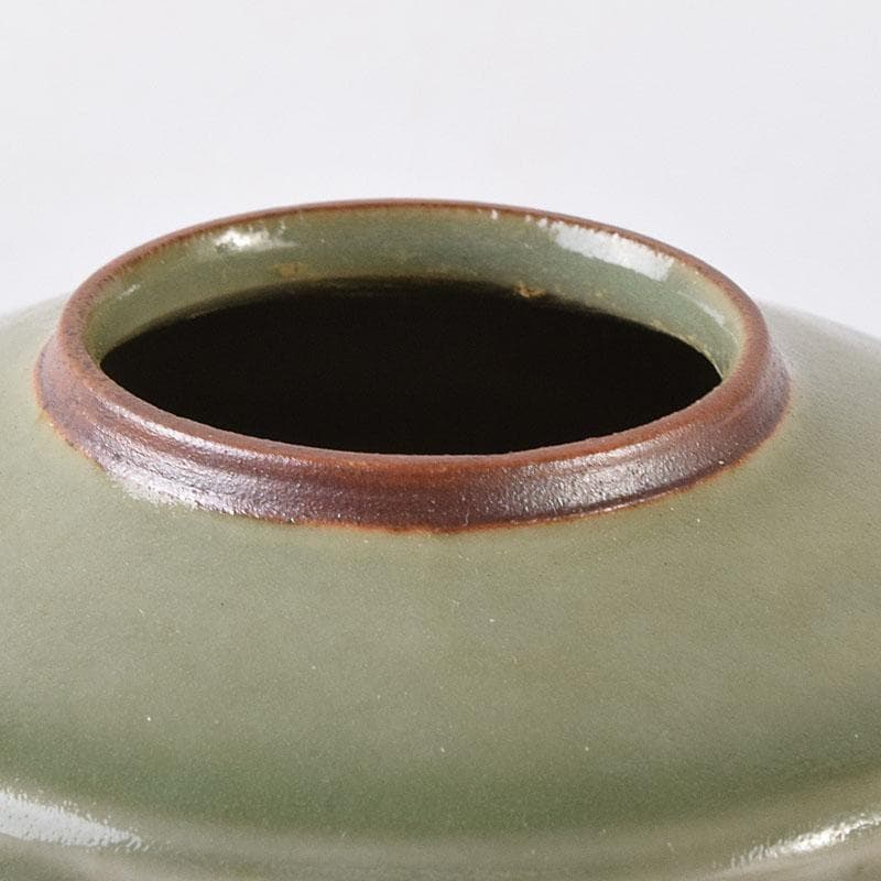 中国　龍泉窯　青磁　茶入　時代箱付　V　7316