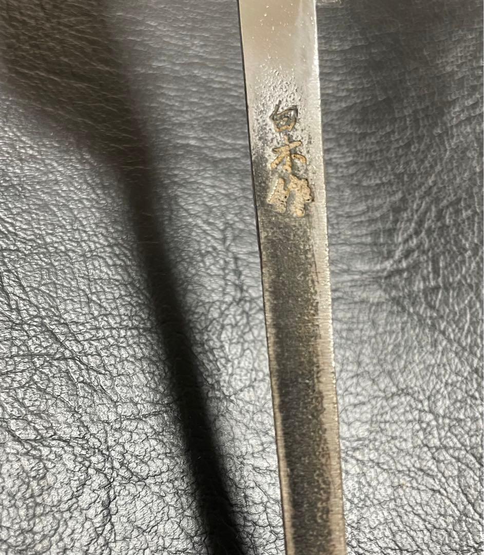 白木作　本焼　蛸引 先丸　包丁　鏡面　尺　緑檀両端人工象牙銀巻