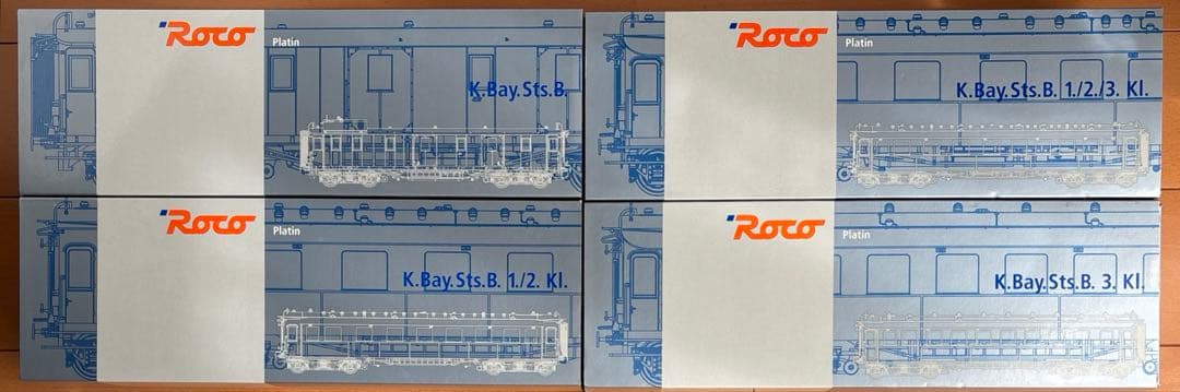 ROCO K.Bay.Sts.B. バイエルン鉄道 客車4両