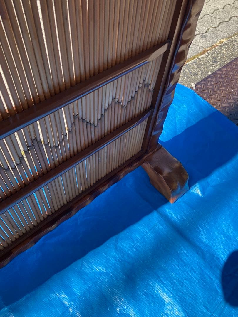 和風 衝立 一枚物 木製 よしず パーテーション 1点物 お洒落 間仕切り