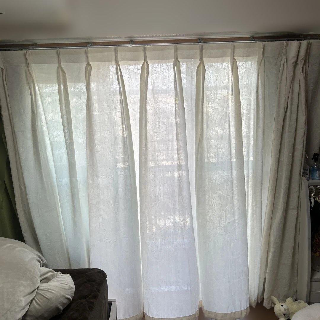 curtainfan レースカーテン　ホワイト　北欧
