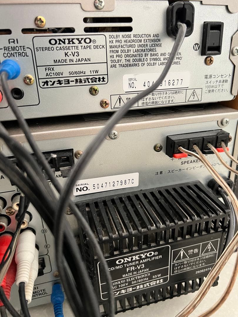 【ジャンク】ONKYO FR-V3 ミニコンポ CDカセットラジオ