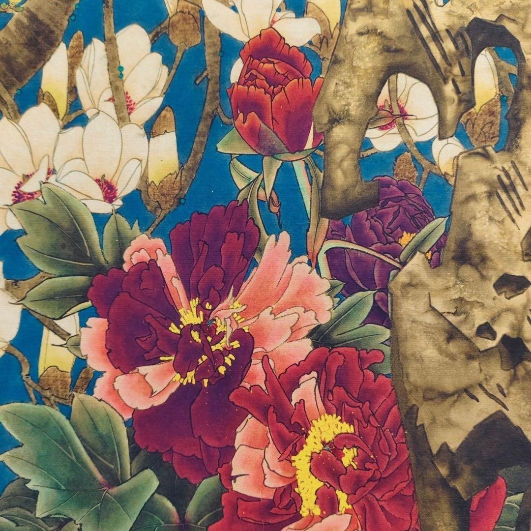 张大千 鹤 中国画 掛け軸 水墨画 和室 玄関 茶室 壁掛け 美術品