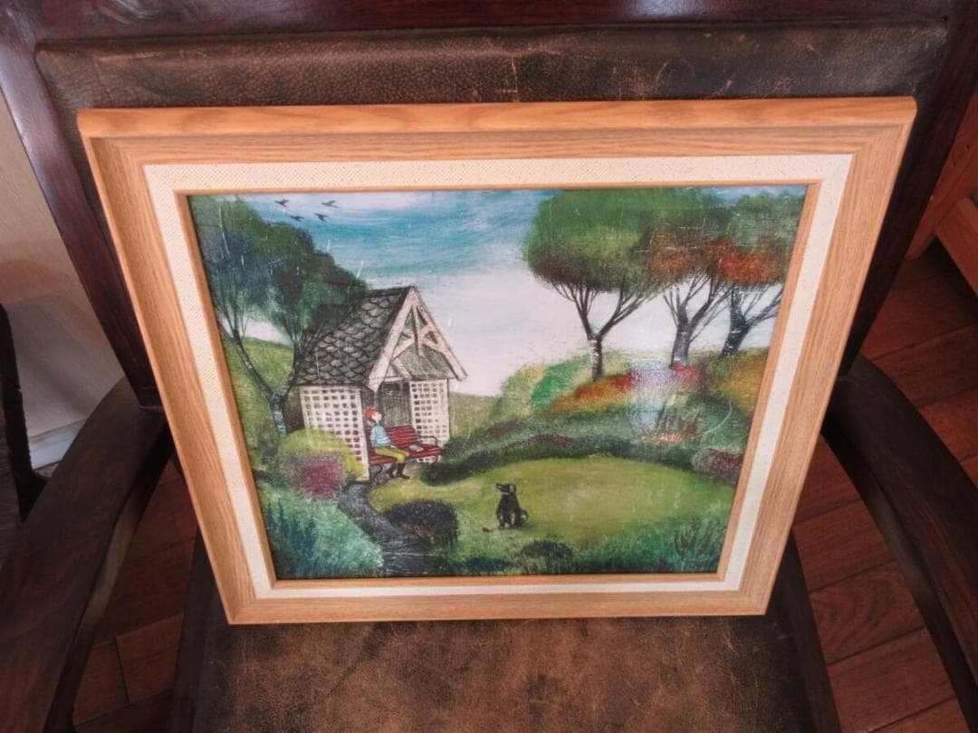 ゲルアートフレーム・ジョー ラム「シークレット ガーデン」【風景・海・犬】　軽量