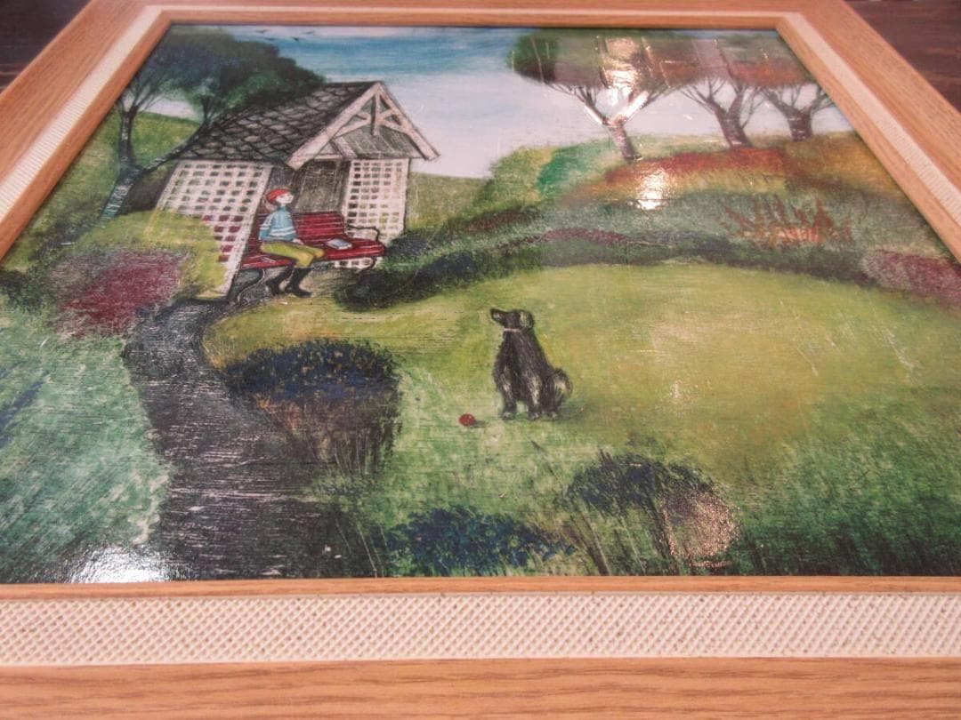 ゲルアートフレーム・ジョー ラム「シークレット ガーデン」【風景・海・犬】　軽量