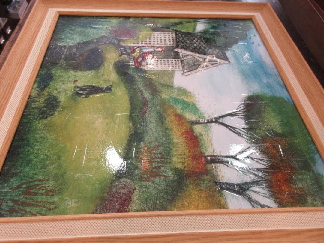 ゲルアートフレーム・ジョー ラム「シークレット ガーデン」【風景・海・犬】　軽量