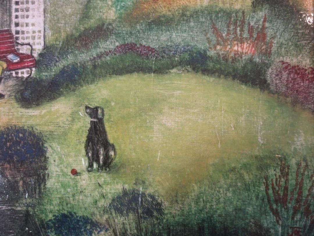 ゲルアートフレーム・ジョー ラム「シークレット ガーデン」【風景・海・犬】　軽量