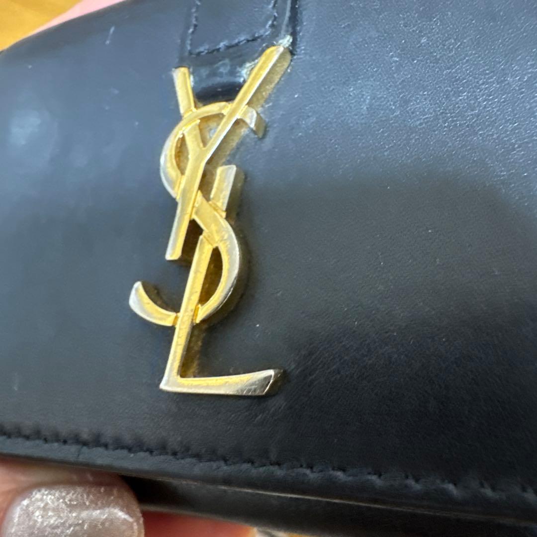 SAINT LAURENT サンローラン ミニ財布 2つ折り ブラック