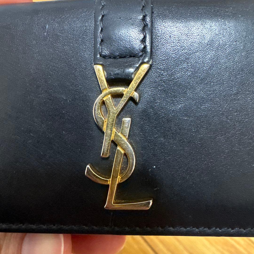 SAINT LAURENT サンローラン ミニ財布 2つ折り ブラック