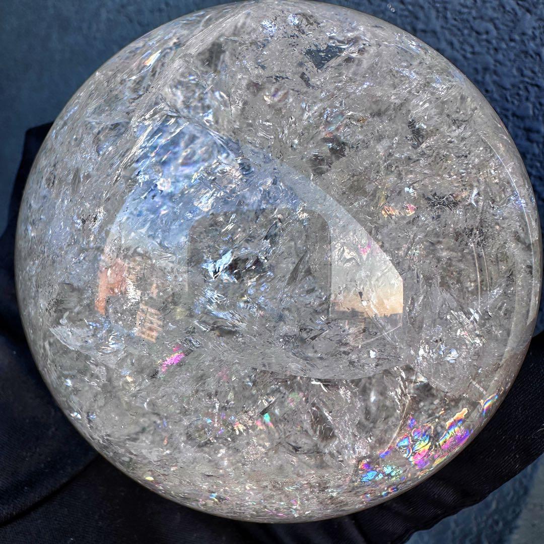 爆レア❗️アゼツライト☆レインボー☆ヒマラヤ水晶 丸玉☆虹☆パワー浄化A1567