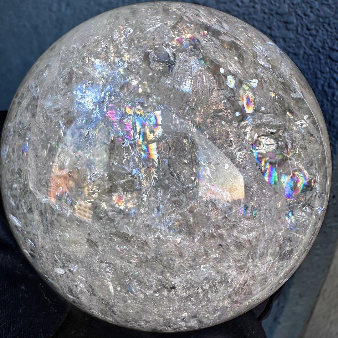 爆レア❗️アゼツライト☆レインボー☆ヒマラヤ水晶 丸玉☆虹☆パワー浄化A1567