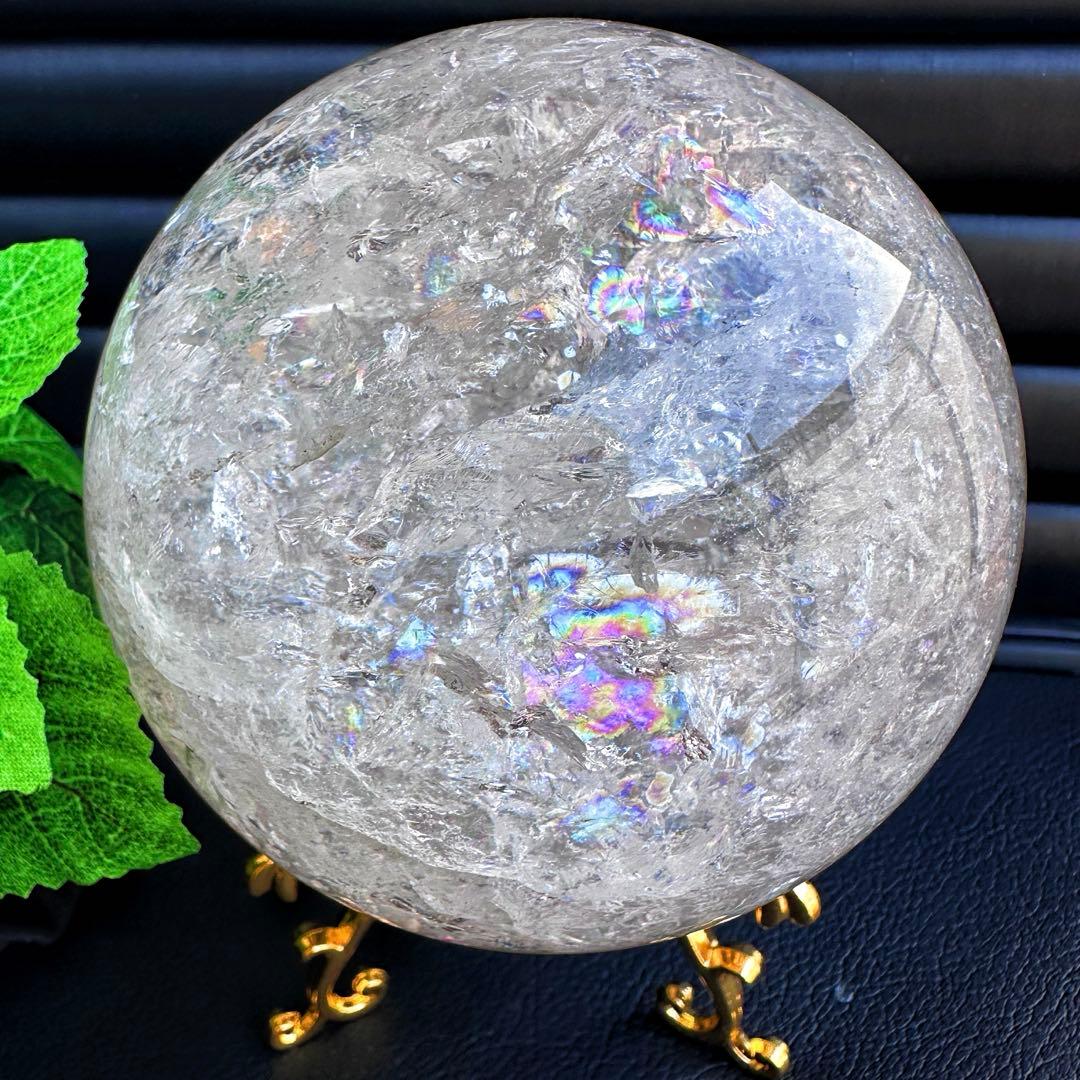 爆レア❗️アゼツライト☆レインボー☆ヒマラヤ水晶 丸玉☆虹☆パワー浄化A1567