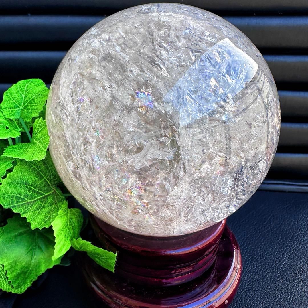 爆レア❗️アゼツライト☆レインボー☆ヒマラヤ水晶 丸玉☆虹☆パワー浄化A1567