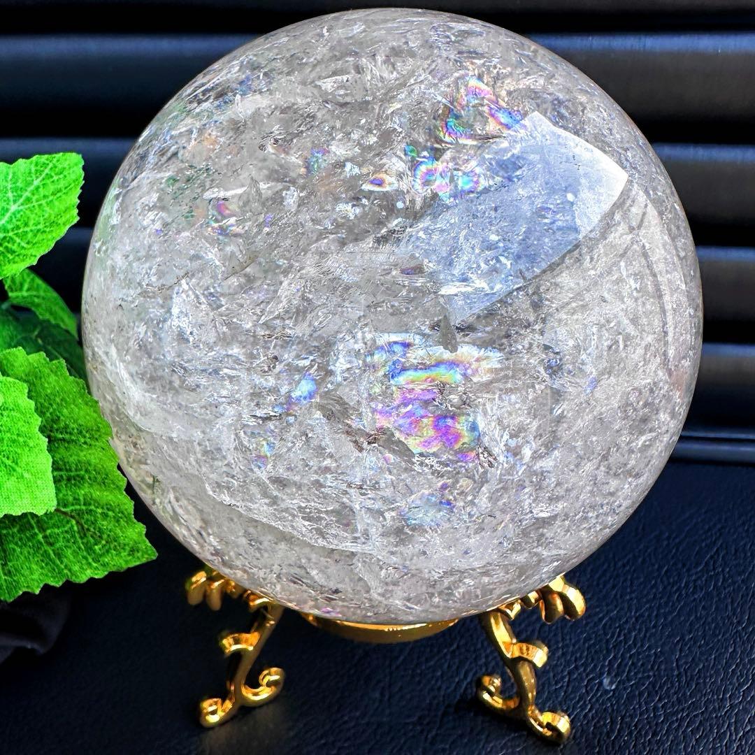 爆レア❗️アゼツライト☆レインボー☆ヒマラヤ水晶 丸玉☆虹☆パワー浄化A1567