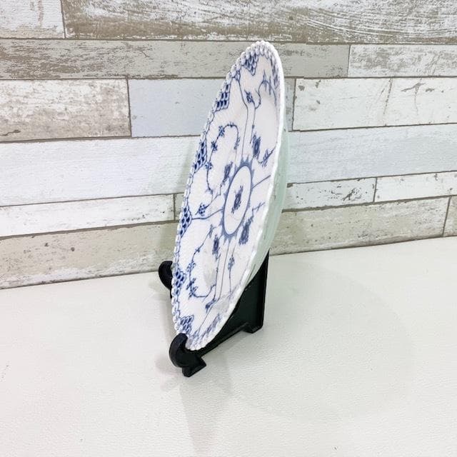 【美品】ロイヤルコペンハーゲン ブルーフルーテッド プレート フルレース 皿