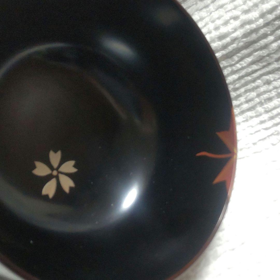 山中漆器文平堂夫婦汁椀春秋蒔絵