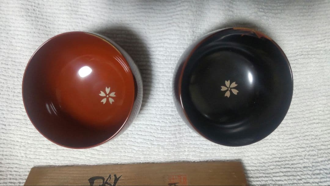 山中漆器文平堂夫婦汁椀春秋蒔絵