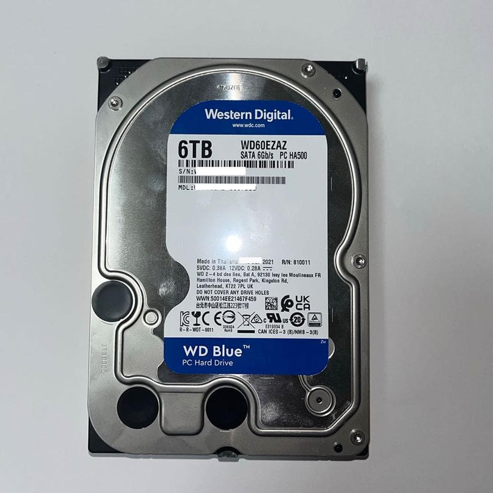 4回起動574時間利用 WD Blue 6TB HDD WD60EZAZ