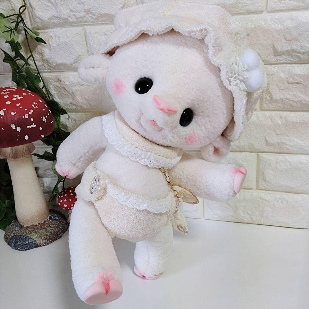ぬいぐるみ✽テディベア✽アートドール✽羊のめぇちゃん✽スーパーデラックス