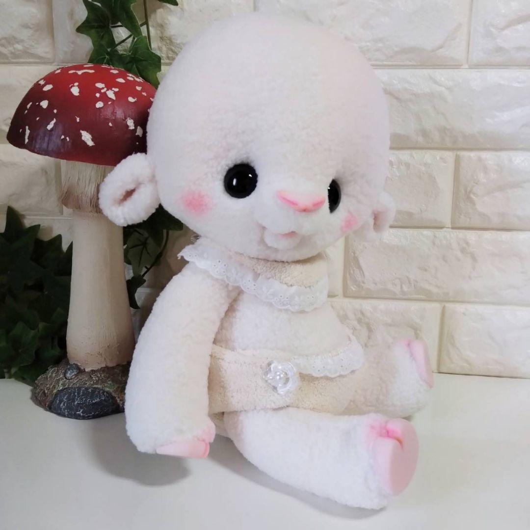 ぬいぐるみ✽テディベア✽アートドール✽羊のめぇちゃん✽スーパーデラックス