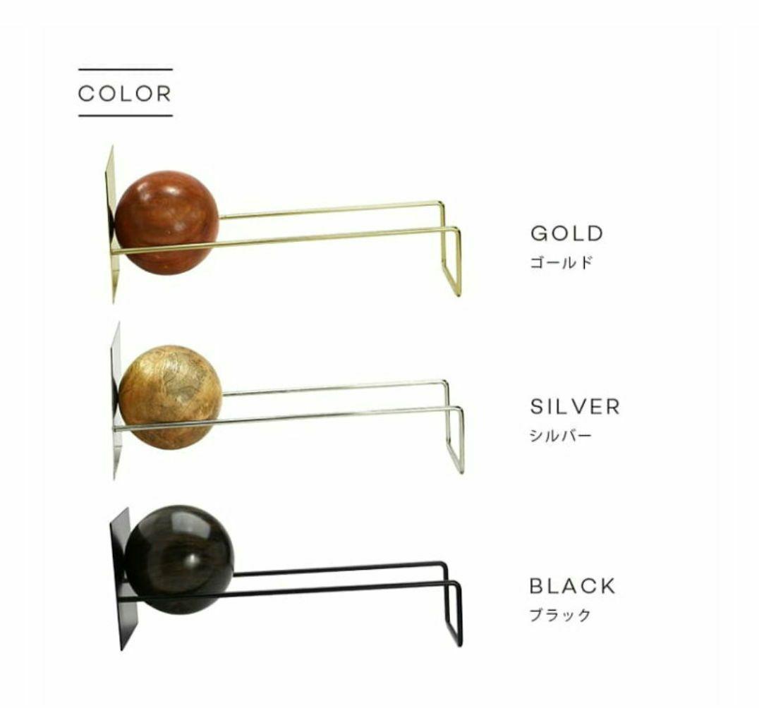 スロープブックエンド シルバー