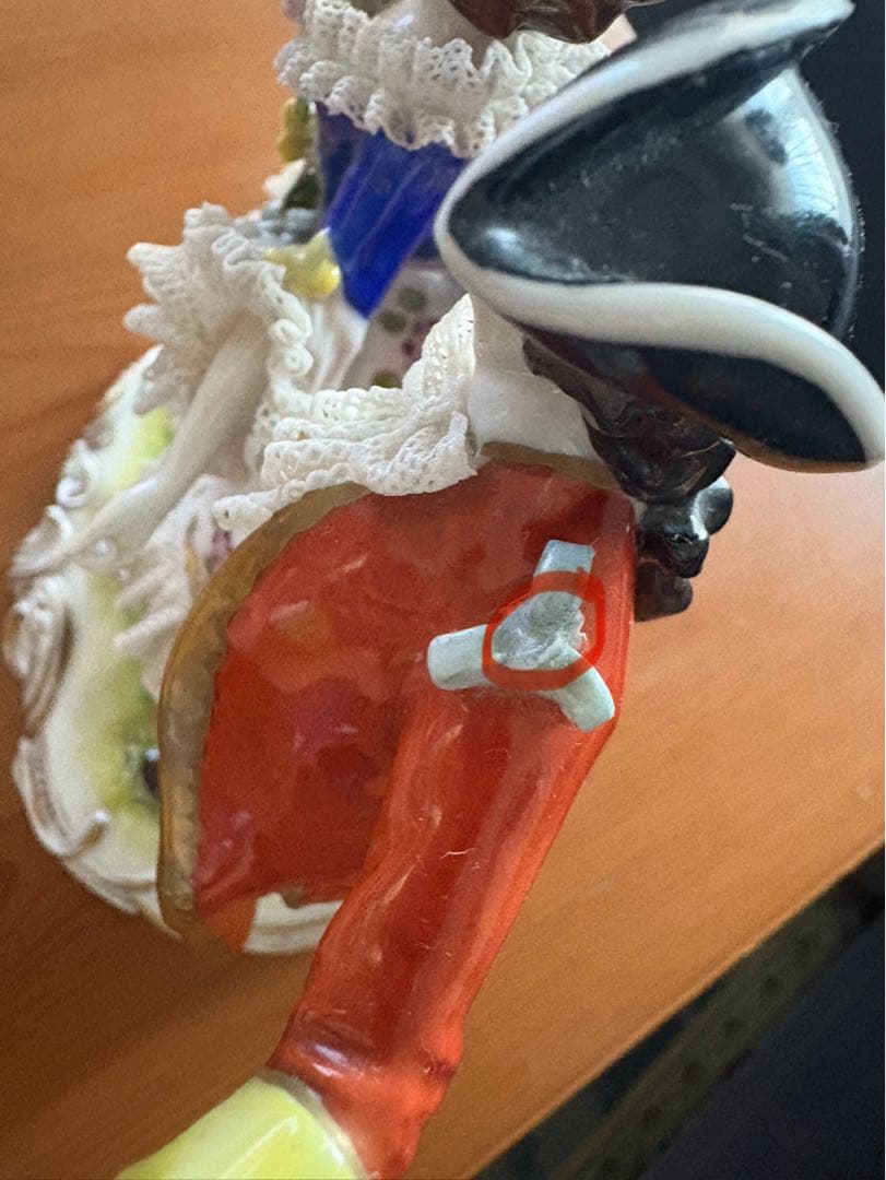 Volkstedtフォルクシュテッド　ドレスデンレースドール　ドイツ製陶器人形