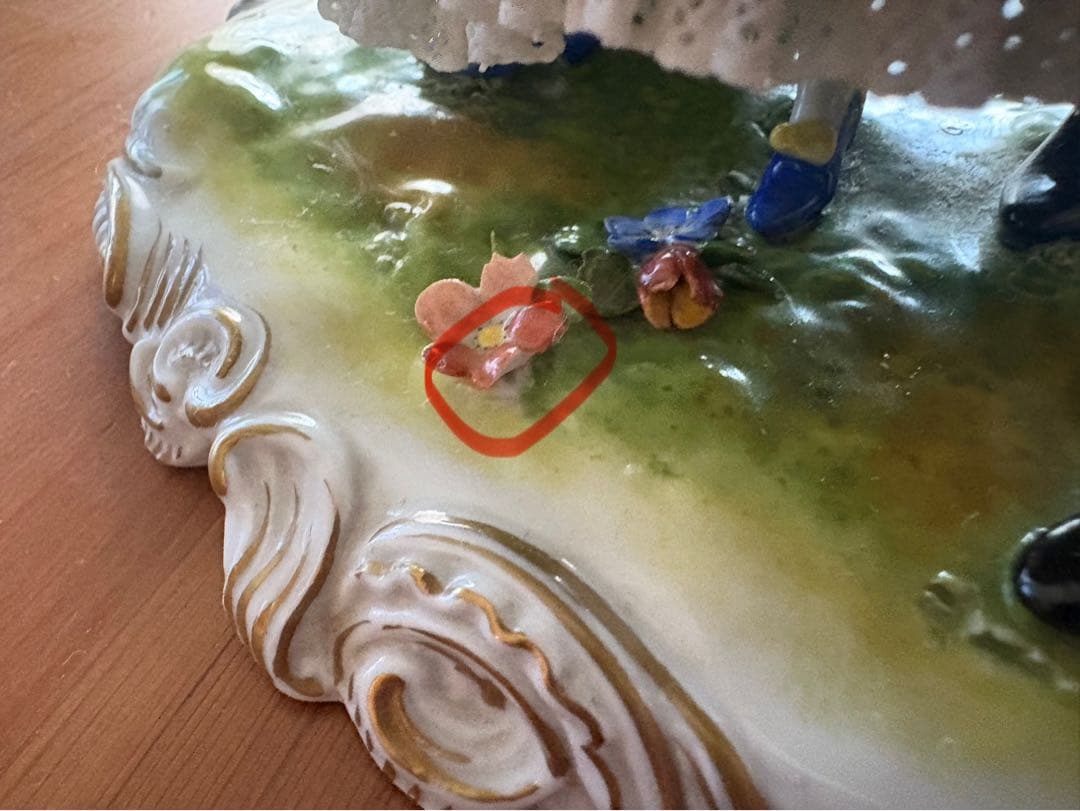 Volkstedtフォルクシュテッド　ドレスデンレースドール　ドイツ製陶器人形