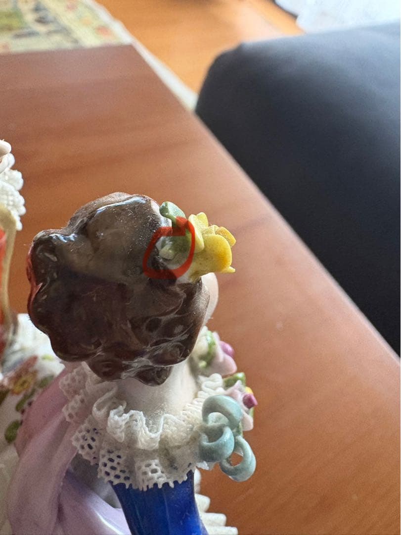 Volkstedtフォルクシュテッド　ドレスデンレースドール　ドイツ製陶器人形