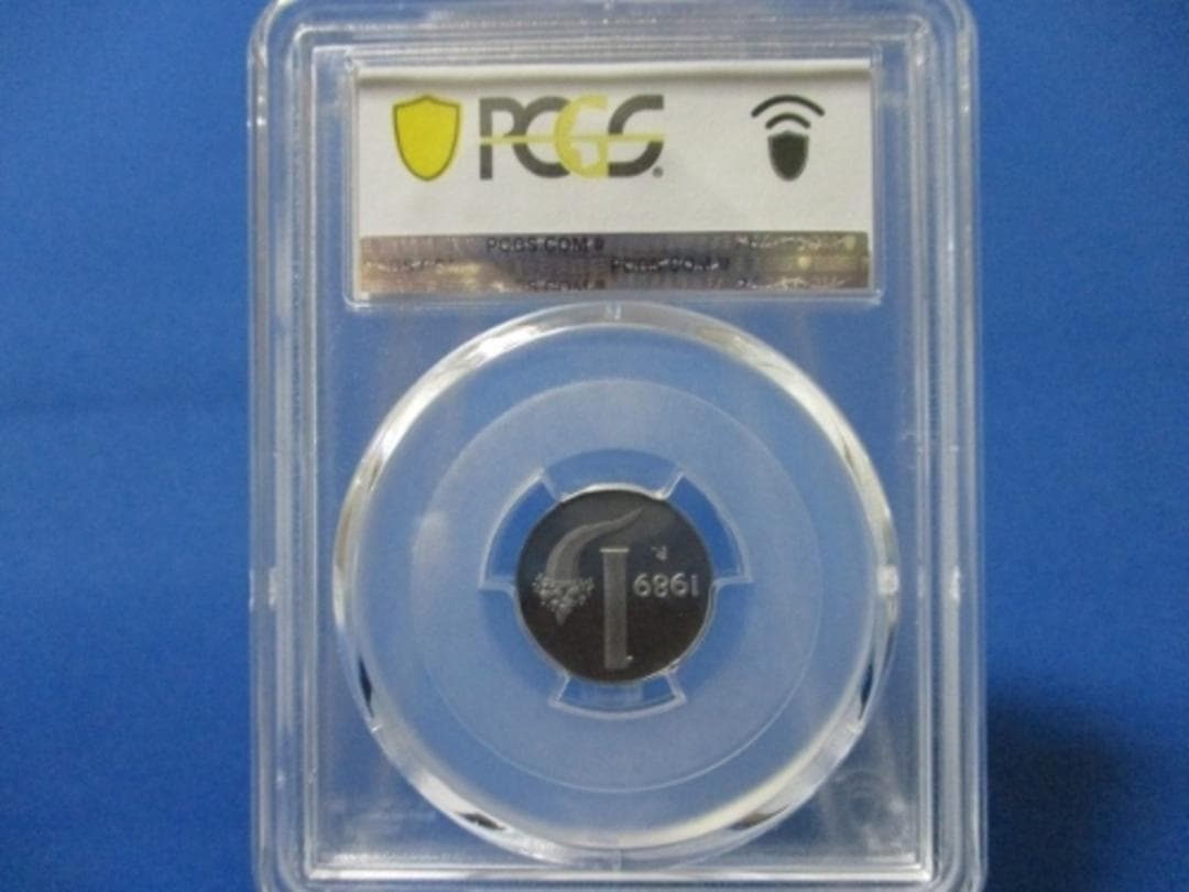 イタリア 1リラ硬貨☆1989年／未使用／プルーフ／PCGS PR68DCAM／