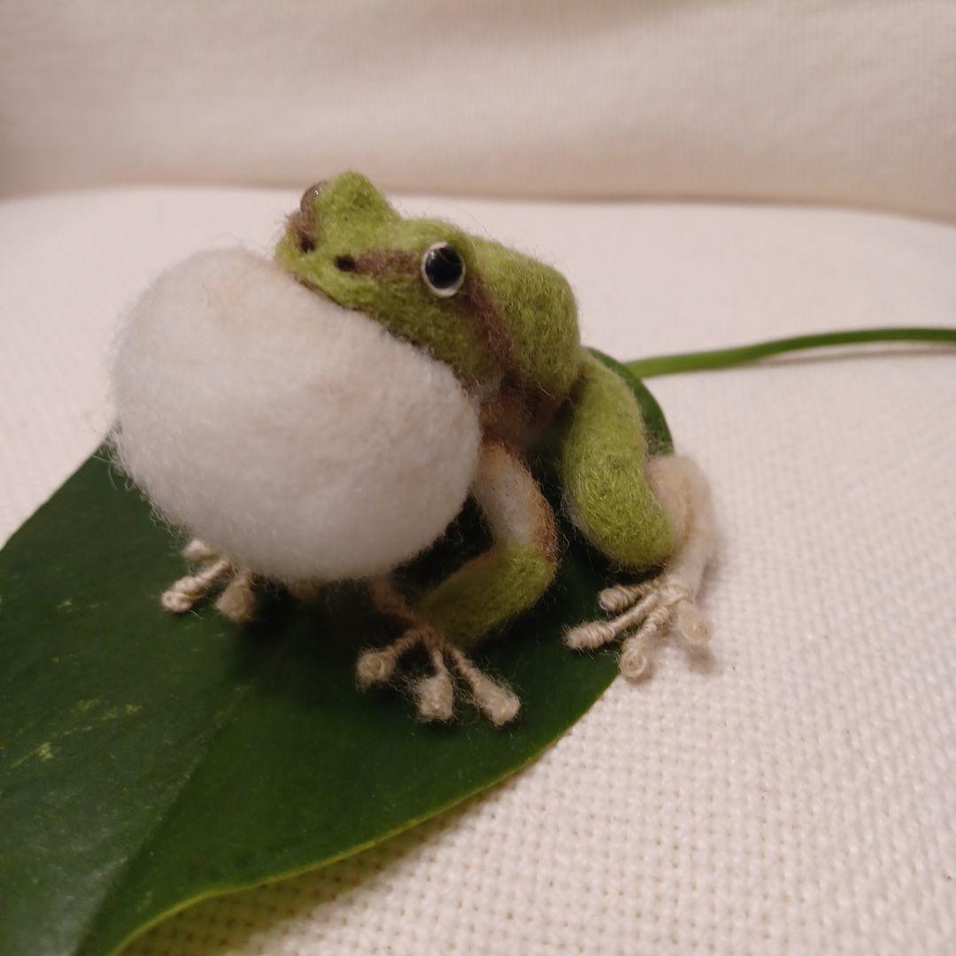 カエル(羊毛フェルト)