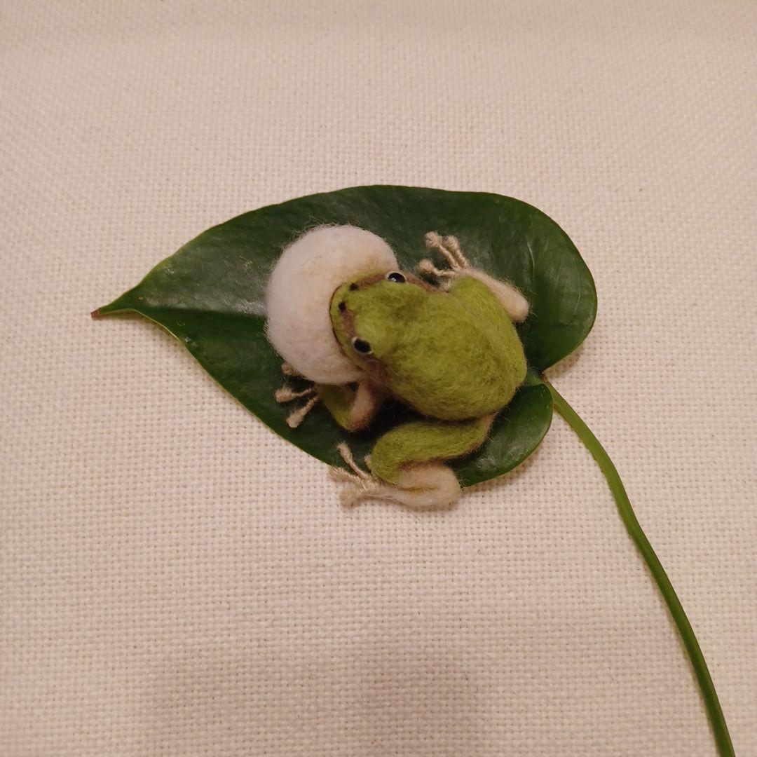 カエル(羊毛フェルト)