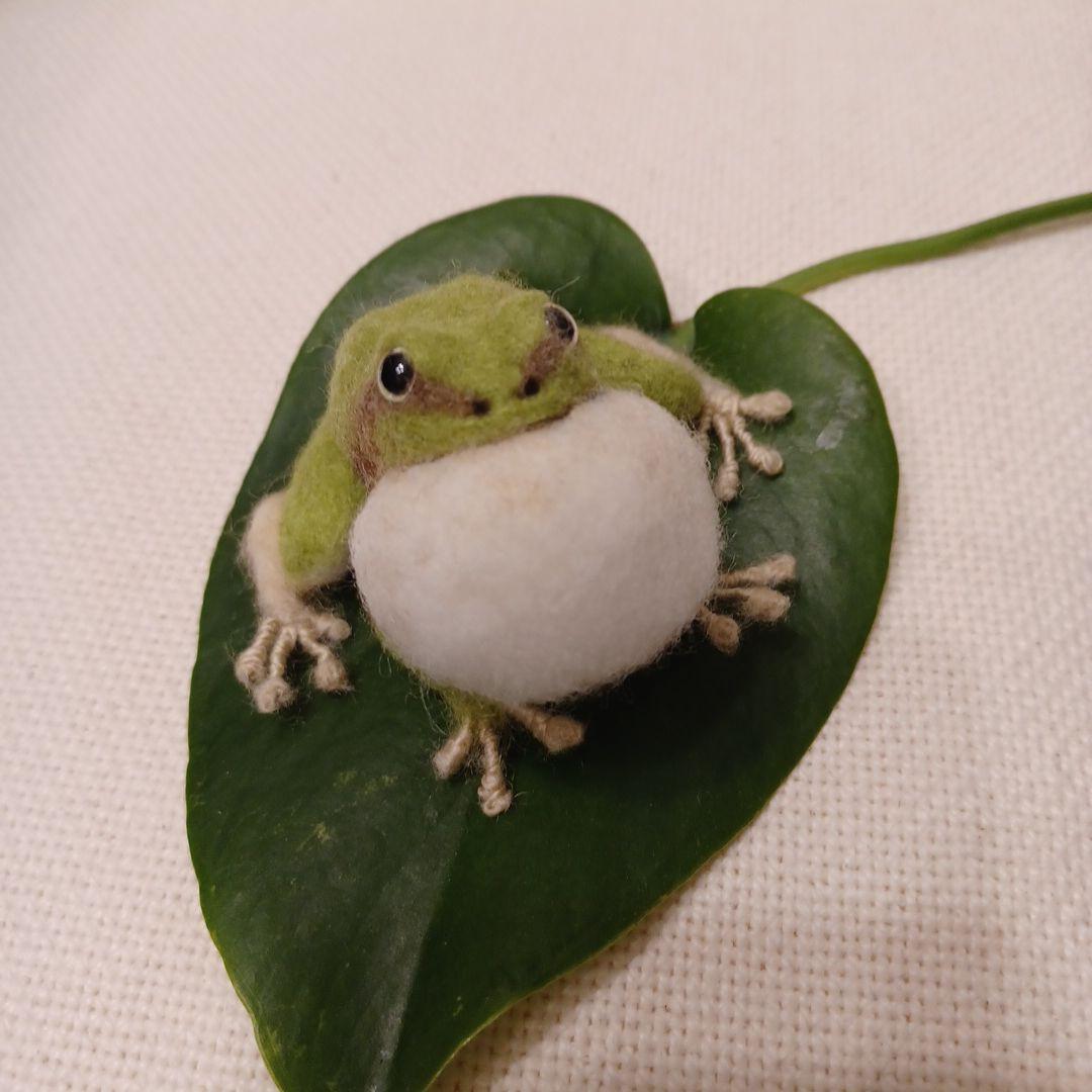 カエル(羊毛フェルト)