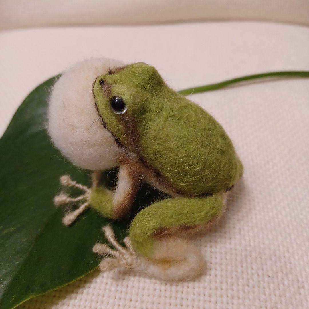 カエル(羊毛フェルト)