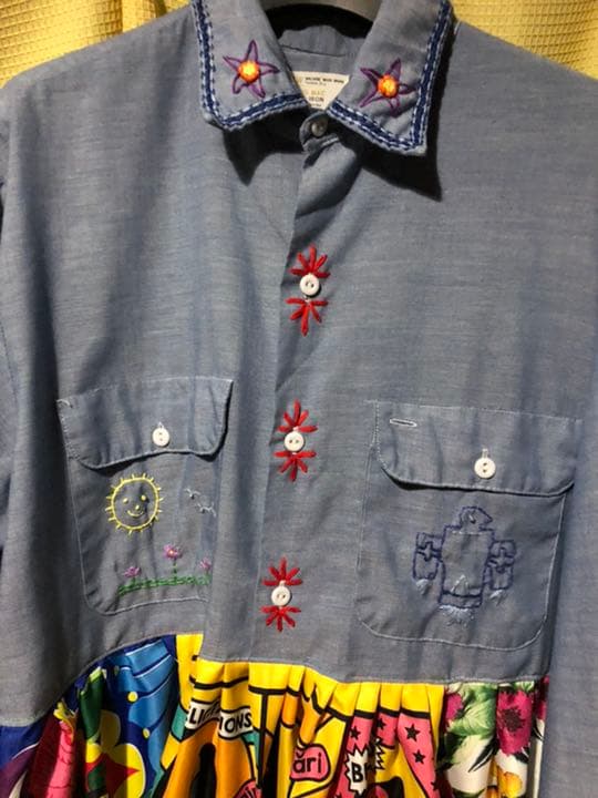 [お値下げ不可]可愛い刺繍シャツワンピース