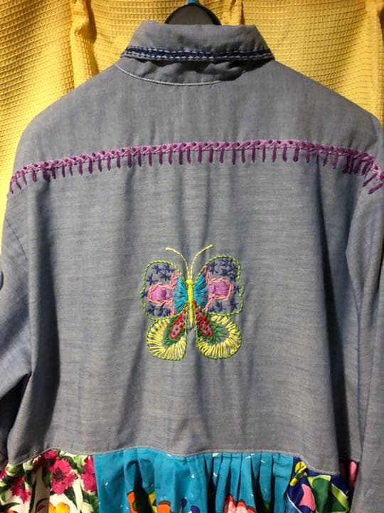 [お値下げ不可]可愛い刺繍シャツワンピース