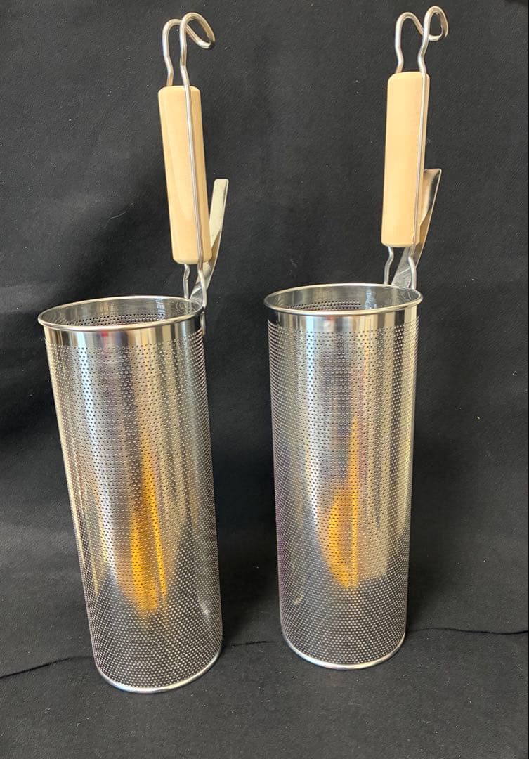 テボ　パスタ　湯切り　パンチング　2点　美品