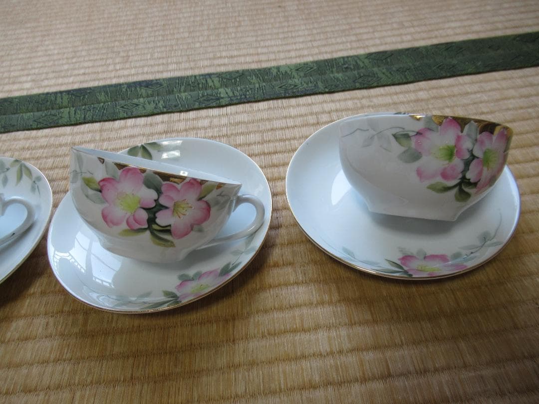 ◆美品 大正時代◆オールドノリタケ アメリカ向け『りんごの花と金彩』ティーセット