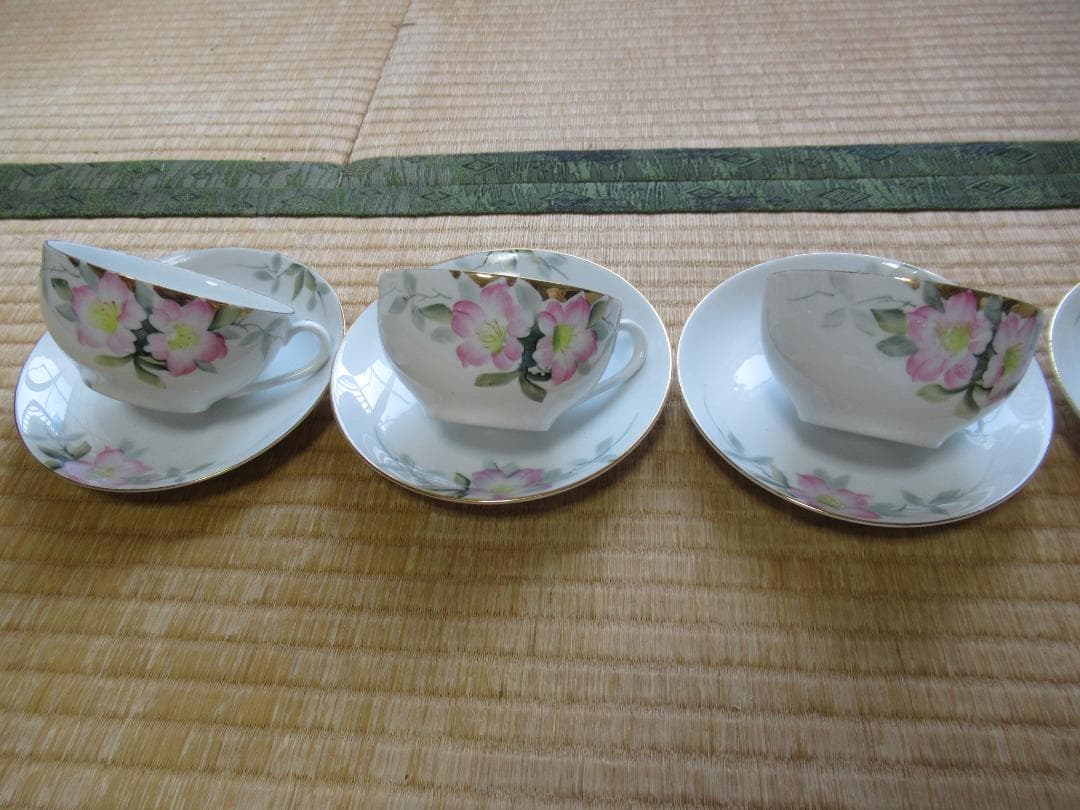 ◆美品 大正時代◆オールドノリタケ アメリカ向け『りんごの花と金彩』ティーセット