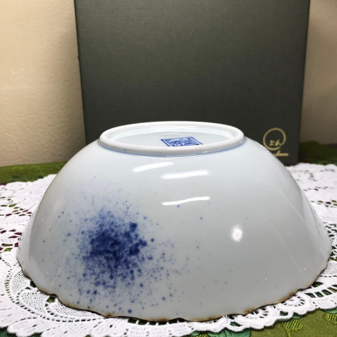 福泉窯　丸紋唐草　菓子鉢　共箱入り