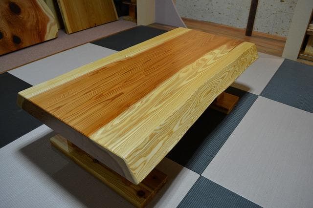 №53　秋田杉一枚板☆座卓☆厚板　3帖～6帖⭐︎セール品