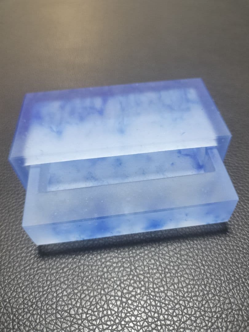 インセンスホルダー☆硝子仕立て 引き出しタイプ☆青